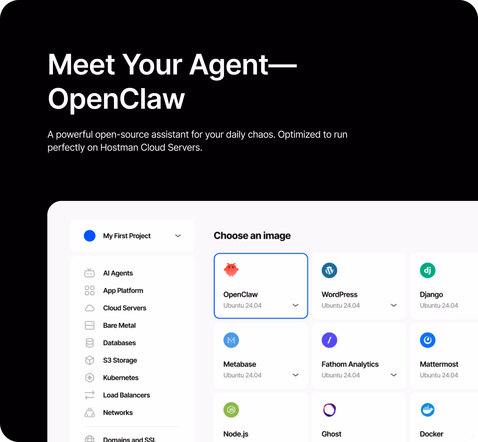 Hostman Dashboard